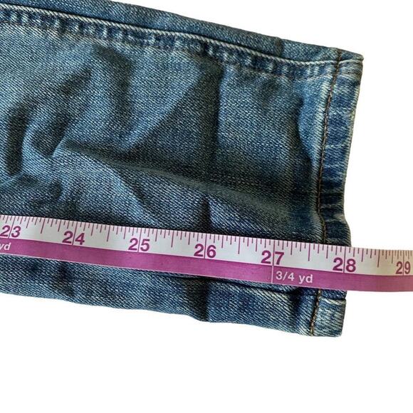 Madewell Overalls Women's Blue Skinny Crop Distressed Stretch Hewitt Wash Sz XS - Picture 11 of 13